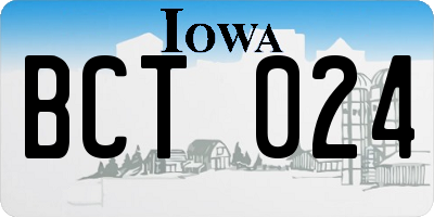 IA license plate BCT024