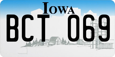 IA license plate BCT069