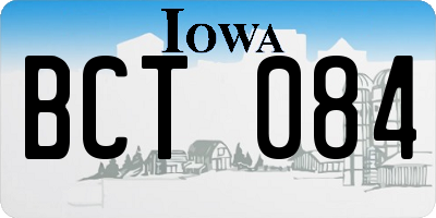 IA license plate BCT084