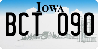 IA license plate BCT090