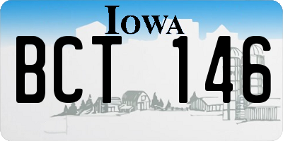 IA license plate BCT146