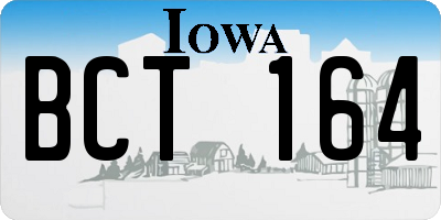 IA license plate BCT164