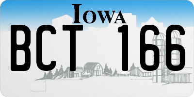 IA license plate BCT166