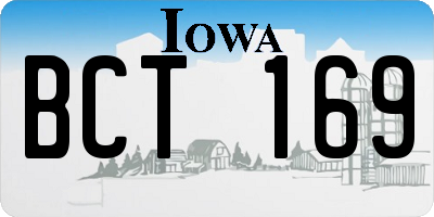 IA license plate BCT169