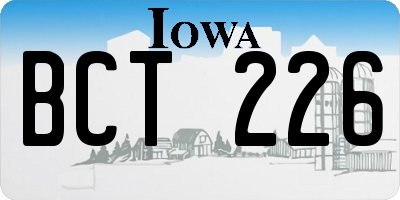 IA license plate BCT226