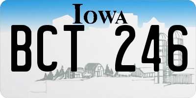 IA license plate BCT246