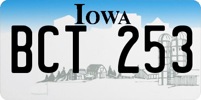 IA license plate BCT253