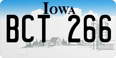 IA license plate BCT266