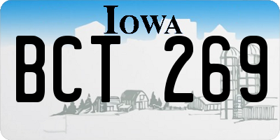 IA license plate BCT269