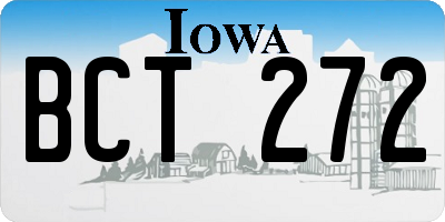 IA license plate BCT272