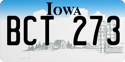 IA license plate BCT273