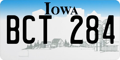 IA license plate BCT284