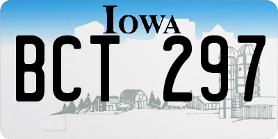 IA license plate BCT297