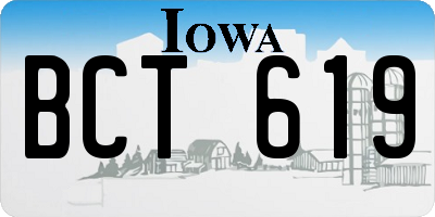 IA license plate BCT619