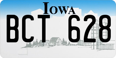 IA license plate BCT628