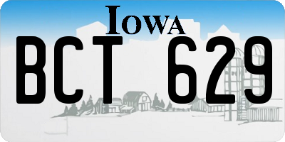 IA license plate BCT629