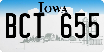IA license plate BCT655