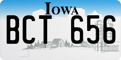 IA license plate BCT656