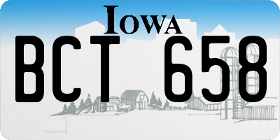 IA license plate BCT658