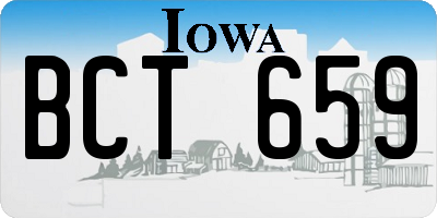 IA license plate BCT659