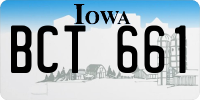 IA license plate BCT661