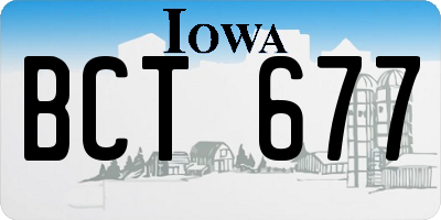 IA license plate BCT677