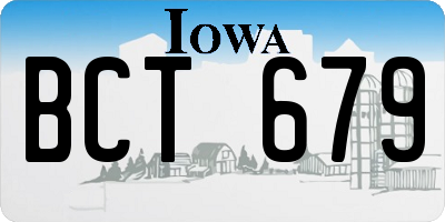 IA license plate BCT679
