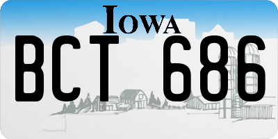 IA license plate BCT686
