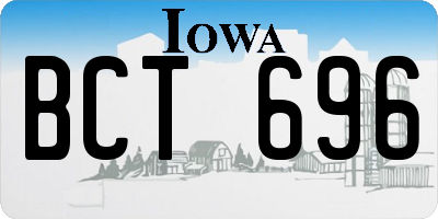 IA license plate BCT696
