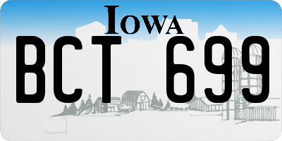 IA license plate BCT699