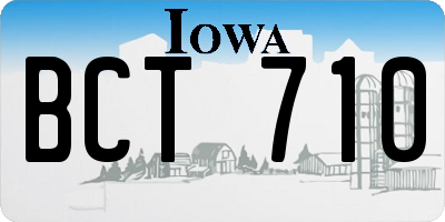 IA license plate BCT710