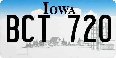 IA license plate BCT720