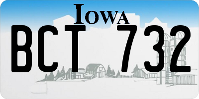 IA license plate BCT732