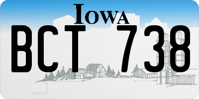 IA license plate BCT738
