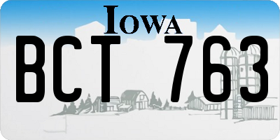 IA license plate BCT763