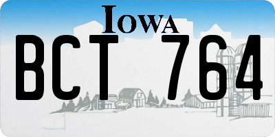 IA license plate BCT764