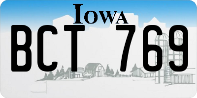 IA license plate BCT769