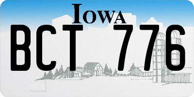 IA license plate BCT776