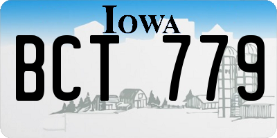 IA license plate BCT779