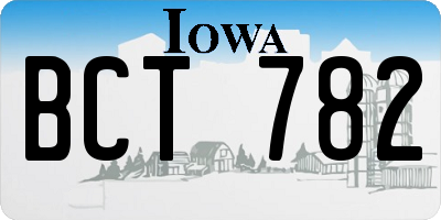 IA license plate BCT782
