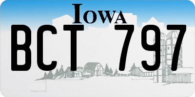 IA license plate BCT797