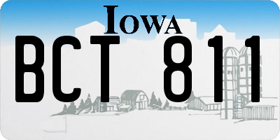 IA license plate BCT811