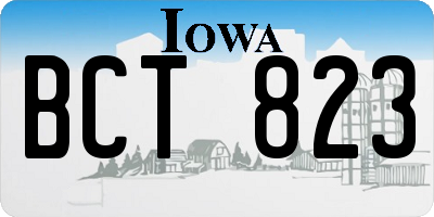 IA license plate BCT823