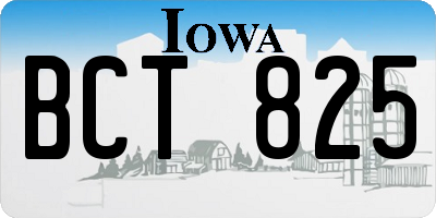 IA license plate BCT825