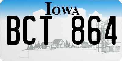 IA license plate BCT864