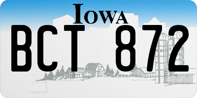 IA license plate BCT872
