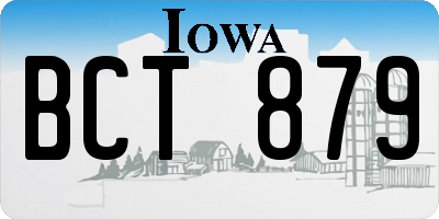 IA license plate BCT879