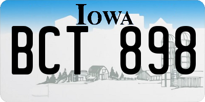 IA license plate BCT898