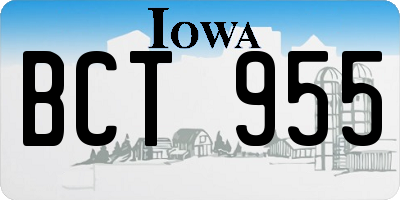IA license plate BCT955