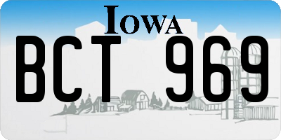 IA license plate BCT969